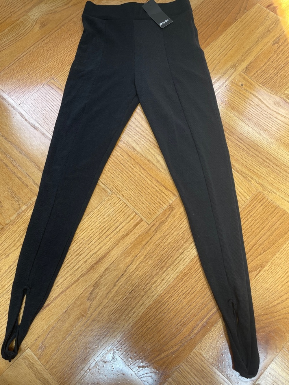 Nasty Gal Black Stirrup Ponte Leggings
